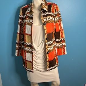 Skirtin Around Womens Collared Lightweight Jacket Preppy Equestrian Design